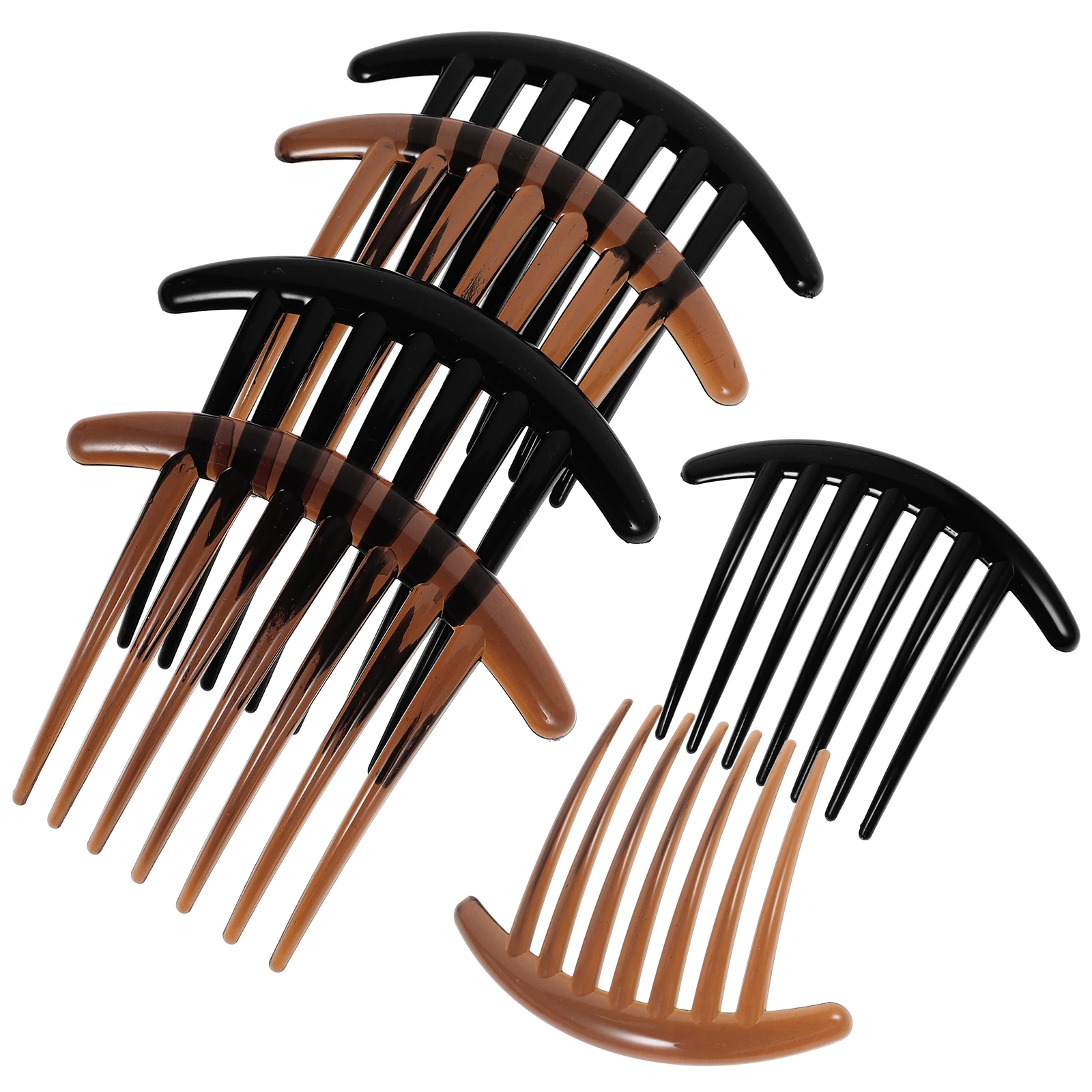 

10 PCS Pearl Long Teeth Hair Comb Mother Black Pick Detangling Combs Style Side