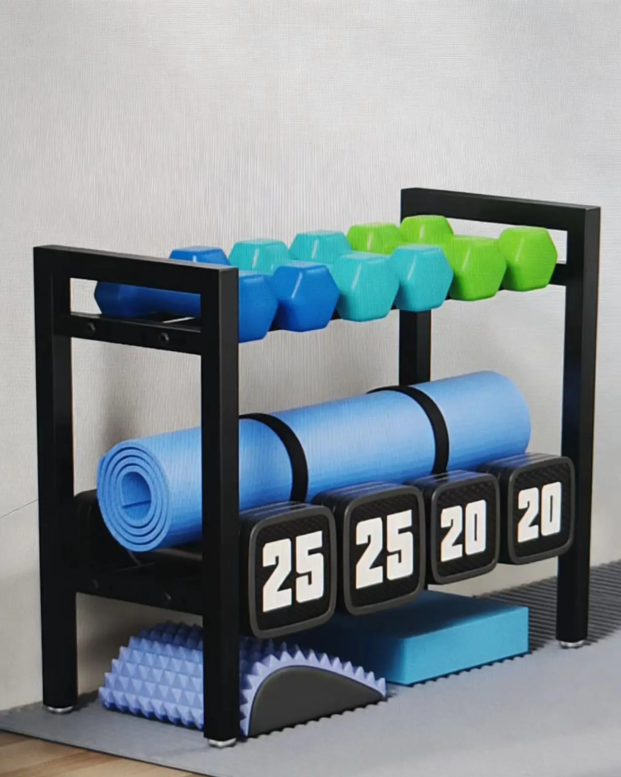 Adjustable Metal Dumbbell Rack, Home Gym Storage for Dumbbells & Kettlebells view 6