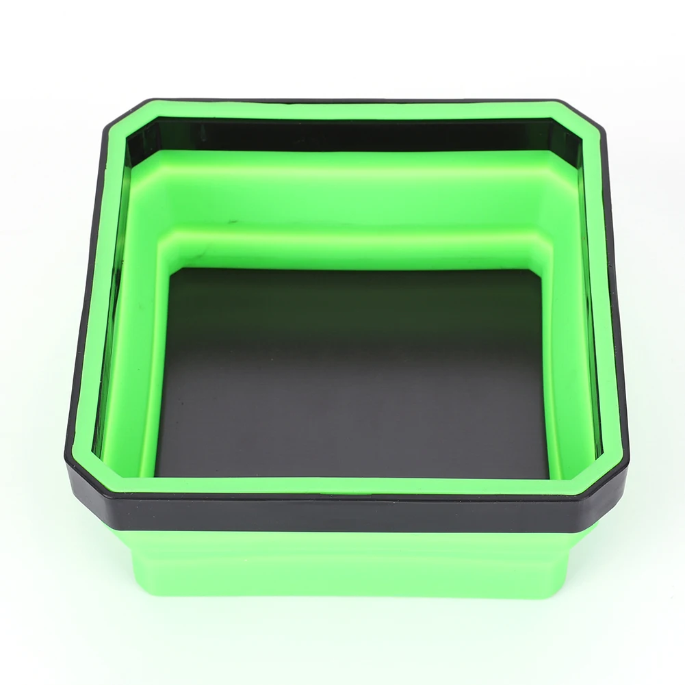 4.53 في علبة المسمار المغناطيسي أجزاء مغناطيسية قابلة للطي صينية مربعة من السيليكون برغي السلطانية مسامير مغناطيسية أدوات أجزاء حامل صينية