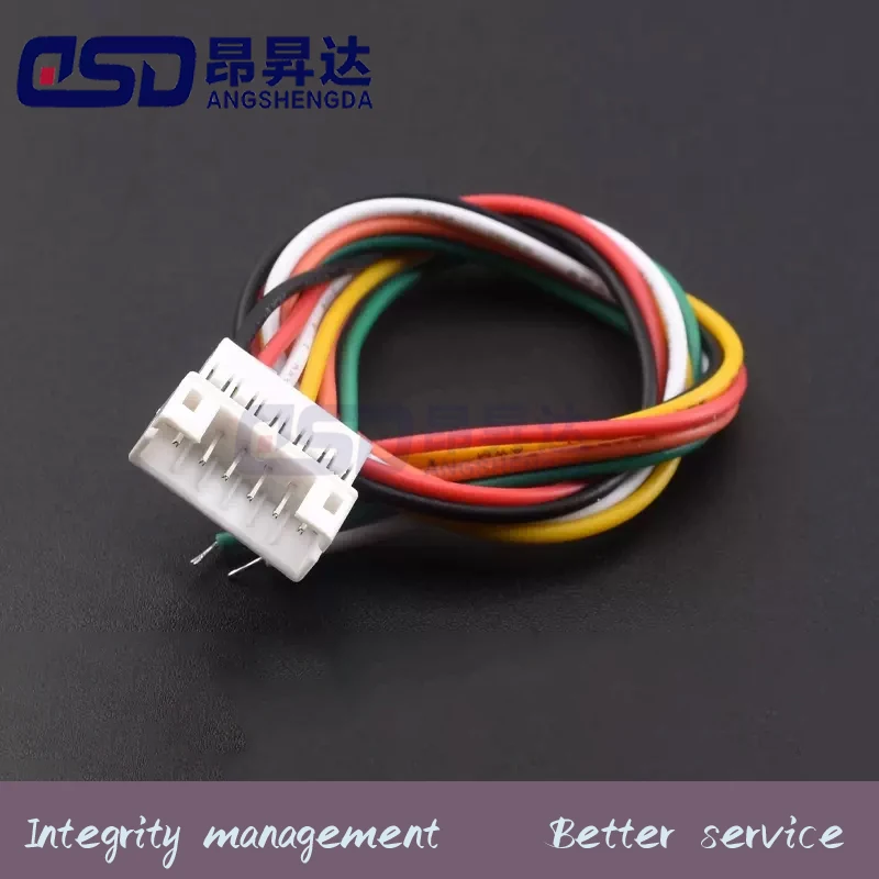 5PCS PH2.0 electronic wire connection terminal wire single head tinned wire 6P female head single head 20cm air docking cable