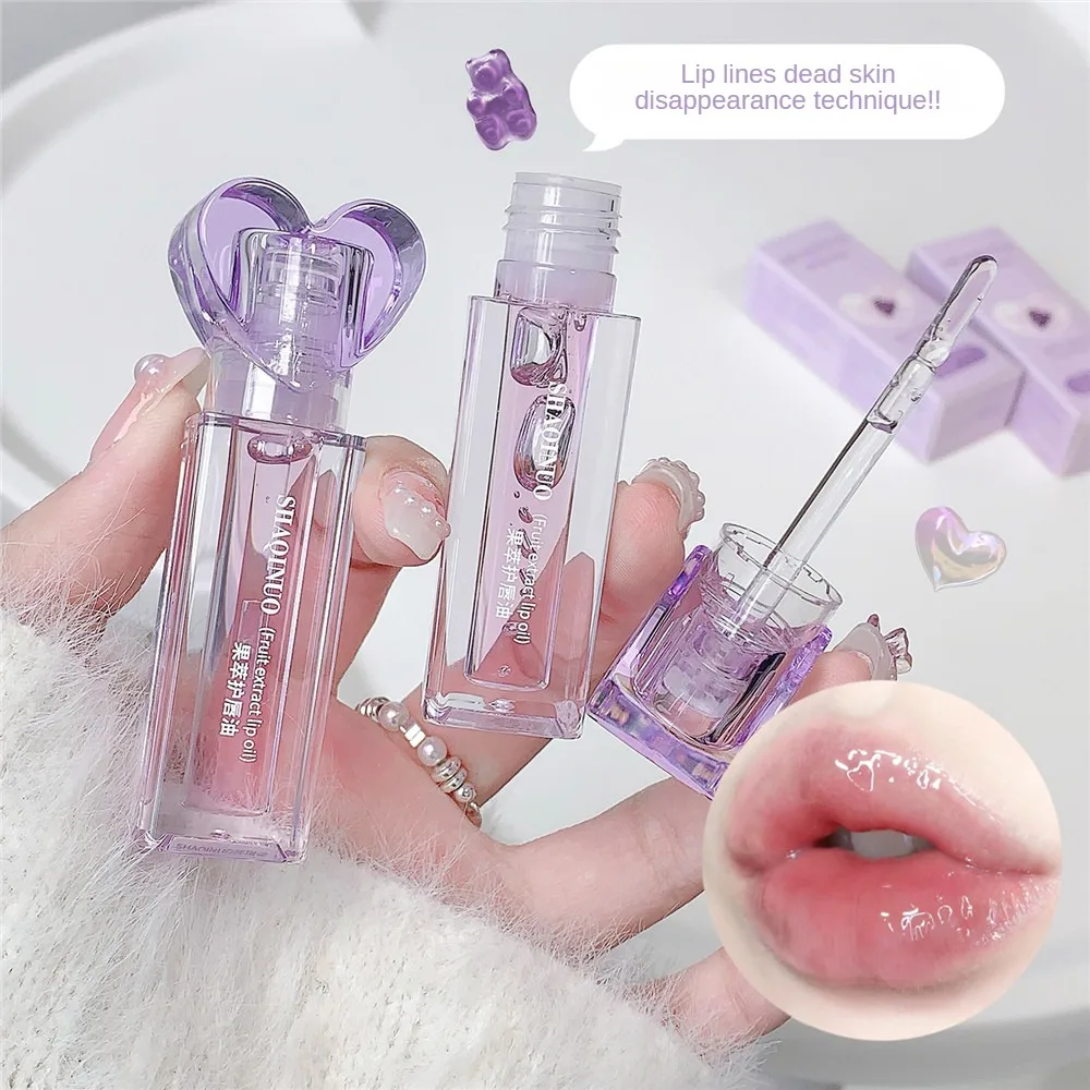 Fruit Jelly Lip Oil Transparent Mirror Lip Gloss Lasting Moisturizing Liquid Lipstick Korean Plumping Lips Makeup Cosmetics