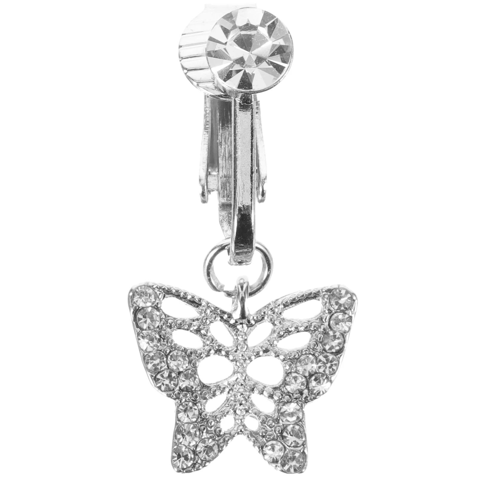 

Piercing Jewelry Fake Belly Button Ring Clip Dangle Rings For Women Halloween Dangling Miss