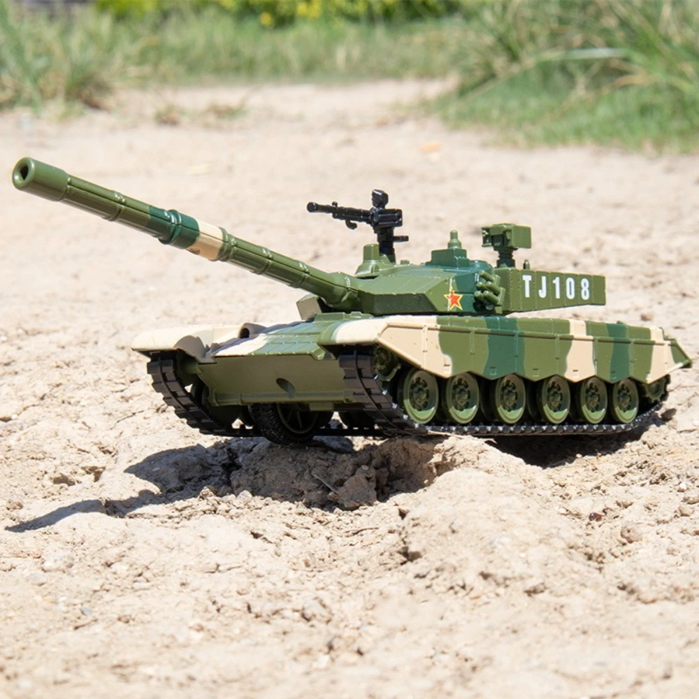 

1:32 ZTZ-99 модель основного боевого танка, игрушечный автомобиль, откатный звук, свет из сплава, гусеничные модели бронетранспортера, украшение для хобби