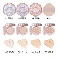 Base de Maquillaje Flower Know Bunny Garden Air Cushion CC Cream, Hidratante, Corrector, de Larga Duración, para un Acabado Natural