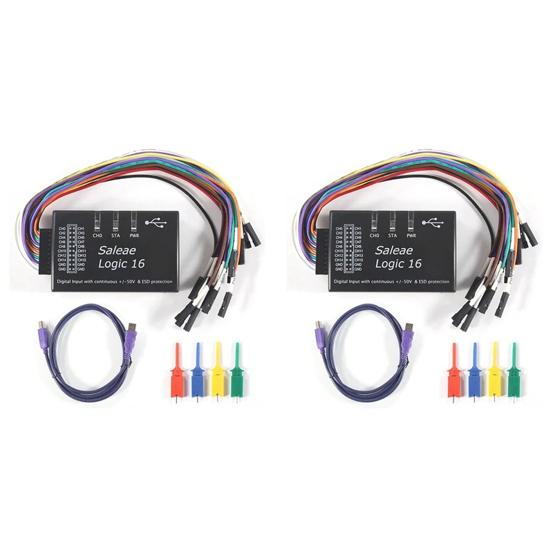 2X  Logic Usb Logic Analyzer Multi System For Official Version Sample Rate 100M 16 Channels Instruments