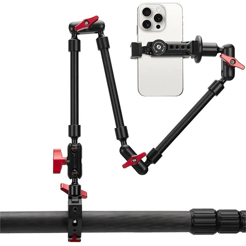 

Universal 3 Joint Adjustable Magic Arm with with Two 1/4" and one 3/8" Thread, Camera Mount for LED Light/Microphone Video Rig