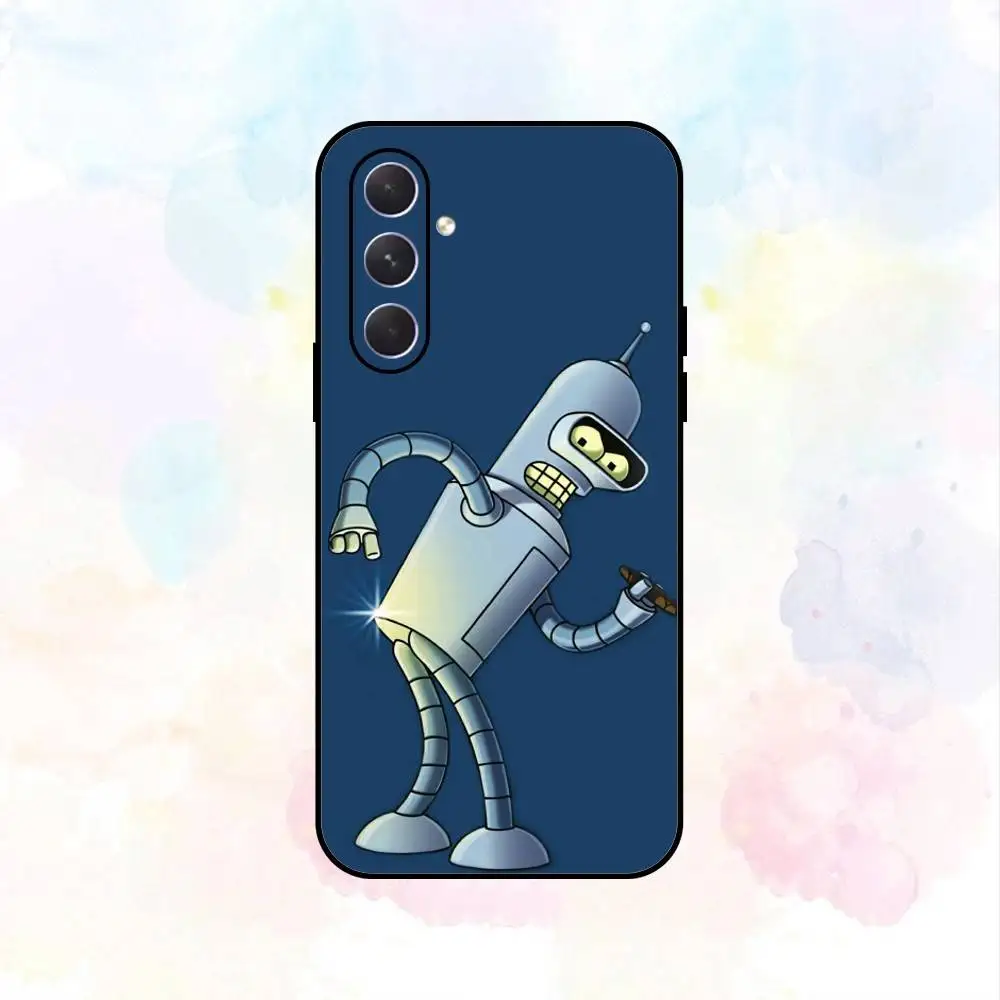 F-Futurama Engraçado B-Bender Phone Case Para Samsung Galaxy A73, A72, A71, A70, A53, A52, A51, Outros Soft Black Shell