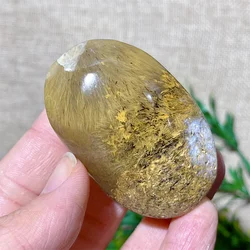 Crystal Natural Agate Hair Palm Stone Quartz Tumbled Gemstones Quality Healing Reiki Energy Minerals Beauty Home Decoration