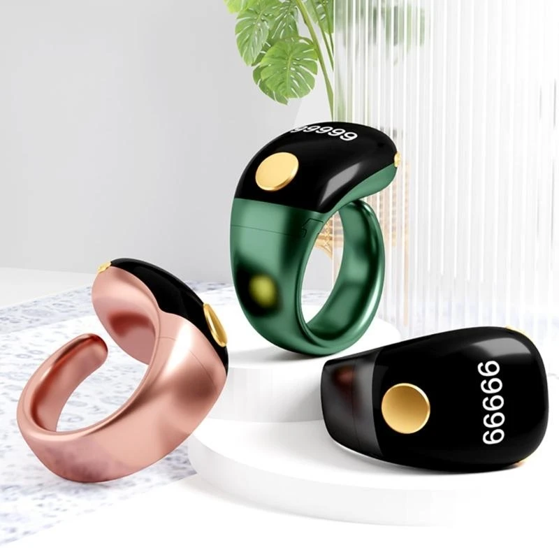 Интеллектуальные цифровые кольца с подсчеты Электронный счетчик для бега на открытом воздухе и крытых тренировки молитвенные