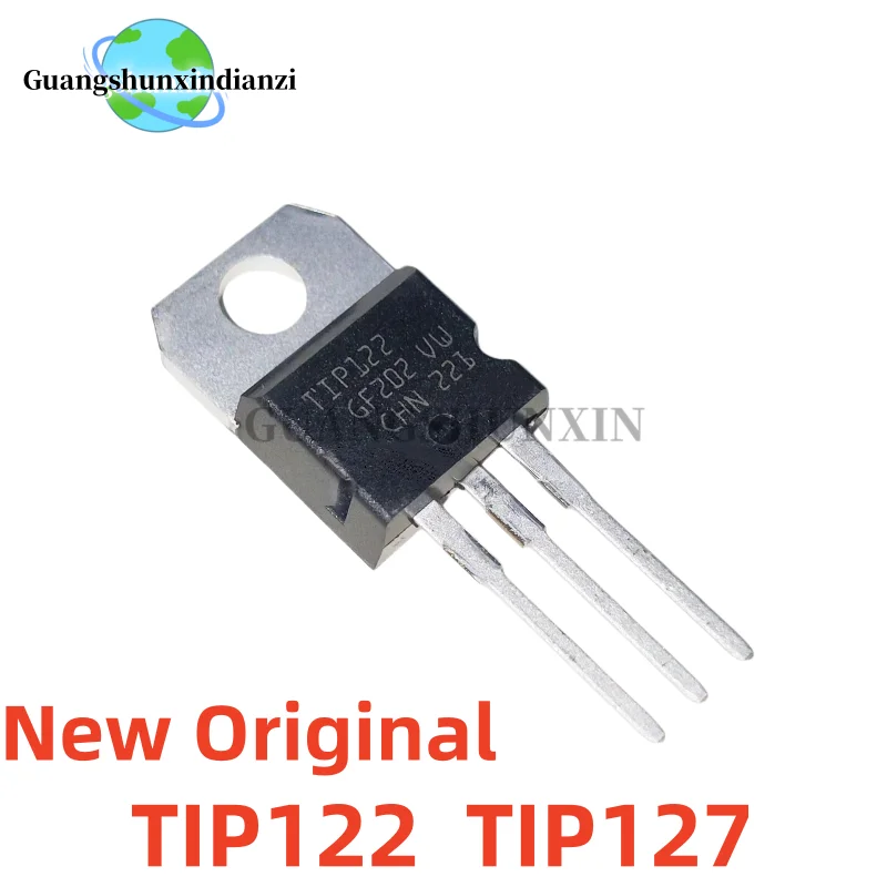 10 peças tip122 npn tip127 pnp darlington transistor para-220 novo estoque original 100% qualidade