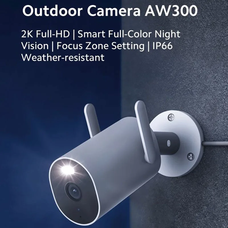 Global Version Xiaomi Outdoor Camera AW300 Full-Color Night Vision 2K Full-HD Real-Time Voice Intercom Sound And Visual Warning