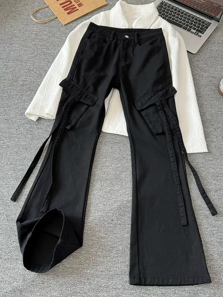 

Men's Slim Fit Straight Leg Jeans with Multiple kets Workwear Sle mid Waist Zipper Closure Comfortable Denim Pants