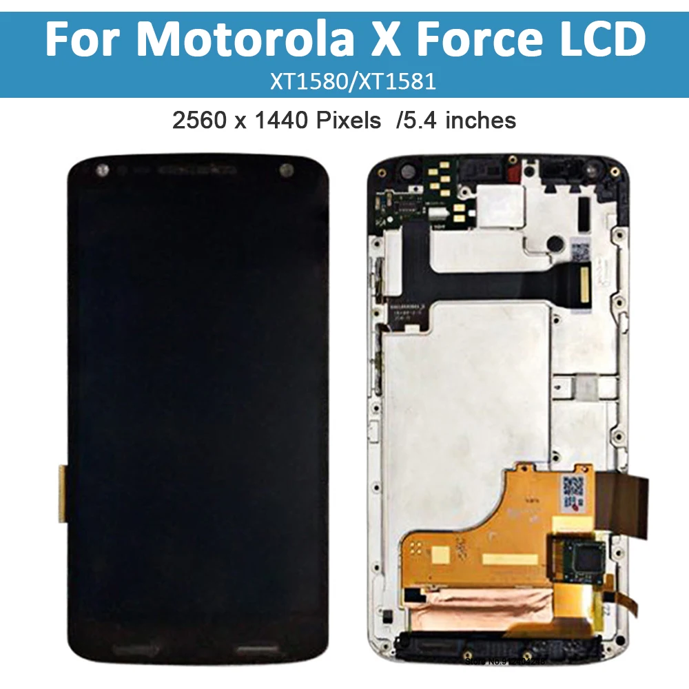 Original LCD For Motorola Moto X Force Display XT1580 LCD Screen for moto XForce With Touch Screen Digitizer Assembly with Frame