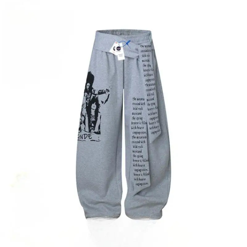 Pantaloni Scimitar da donna Cargo Vintage Autunno Velluto a coste Oversize Multi-tasche All'aperto Stile Grunge Elastico regolabile a gamba larga