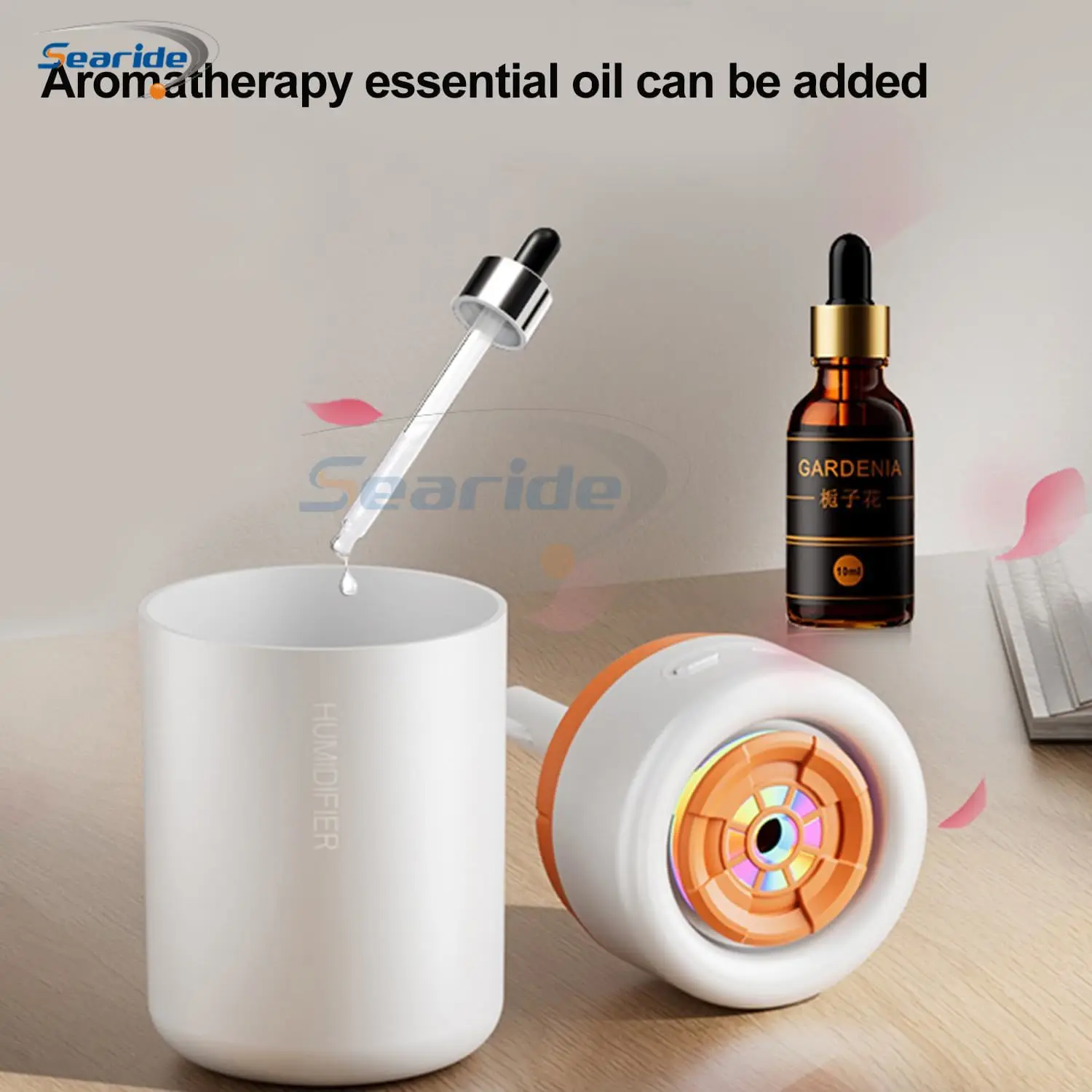 مرطب هواء صغير USB الكهربائية زيت عطري الناشر تنقية الروائح ضباب صانع أضواء ملونة لغرفة نوم السيارة المنزلية