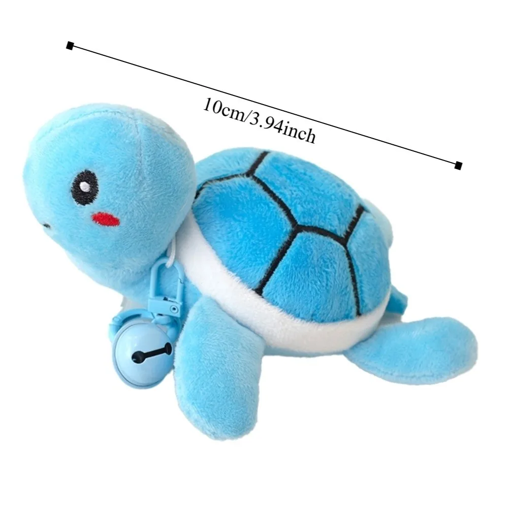 Bell Turtle Plush Pendant Stuffed Creative Turtle Plush Doll Keychain Bag Hanging Cute Turtle Plush Toy Keyring