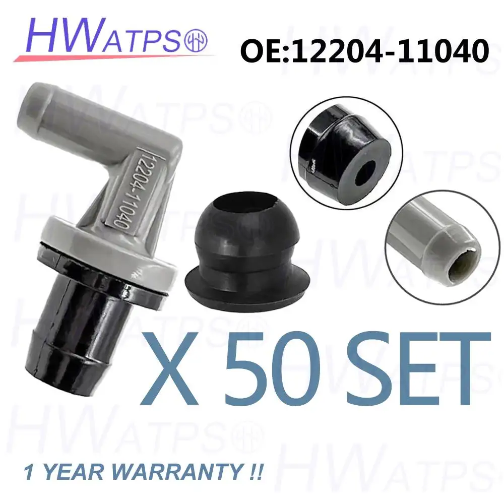 

50SET 12204-11040 PCV Valve & Grommet Kit For Toyota Camry Caldina Corolla Starlet Sera Lexus ES250 Honda Civic