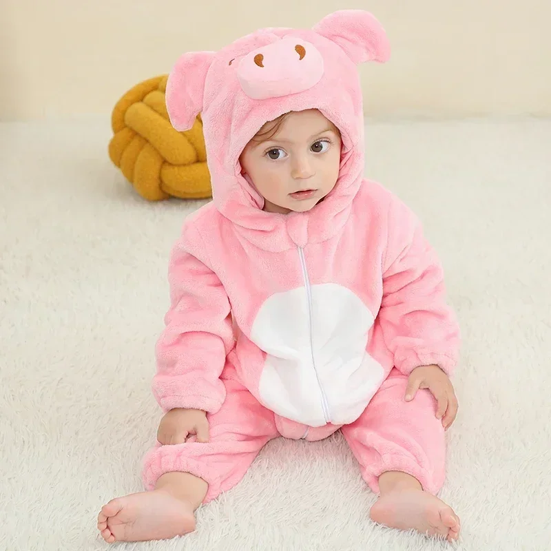 Baby Animal Costume Purim Newborn Baby Cartoon Romper Infant Kids Animal Jumpsuit Girls Pig Pyjama Clothes Halloween