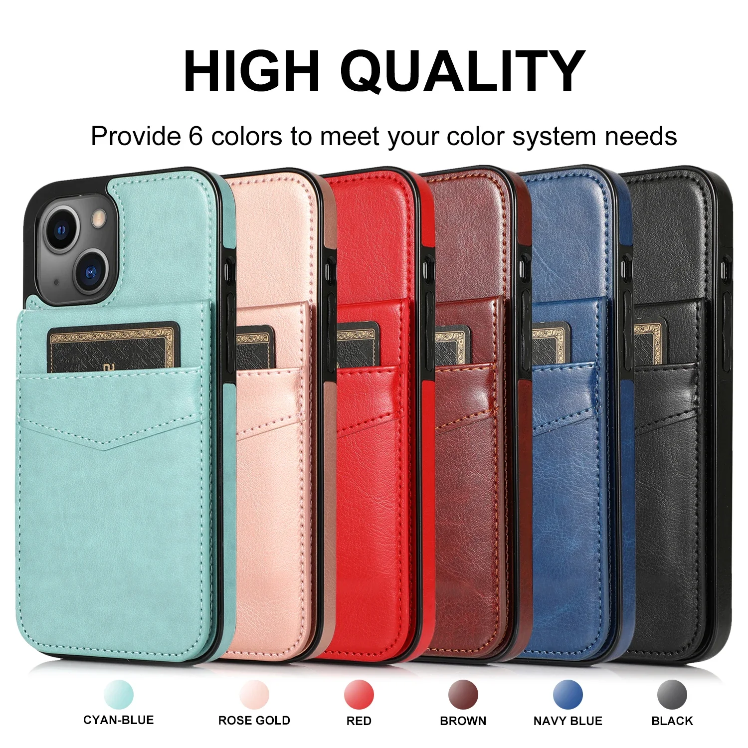 Faux Leather Wallet Kickstand Phone Case for IPhone 13 12 Mini 16 15 14 11 Pro Max X XR XS 7 8 Plus Case with Credit Card