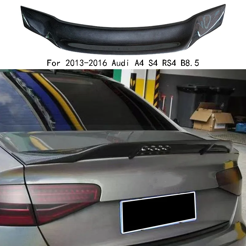 

For Audi A4 S4 RS4 B8.5 100%Real Carbon FiberHighquality Rear Spoiler Coupe 2013-2016 Trunk Lid R Style