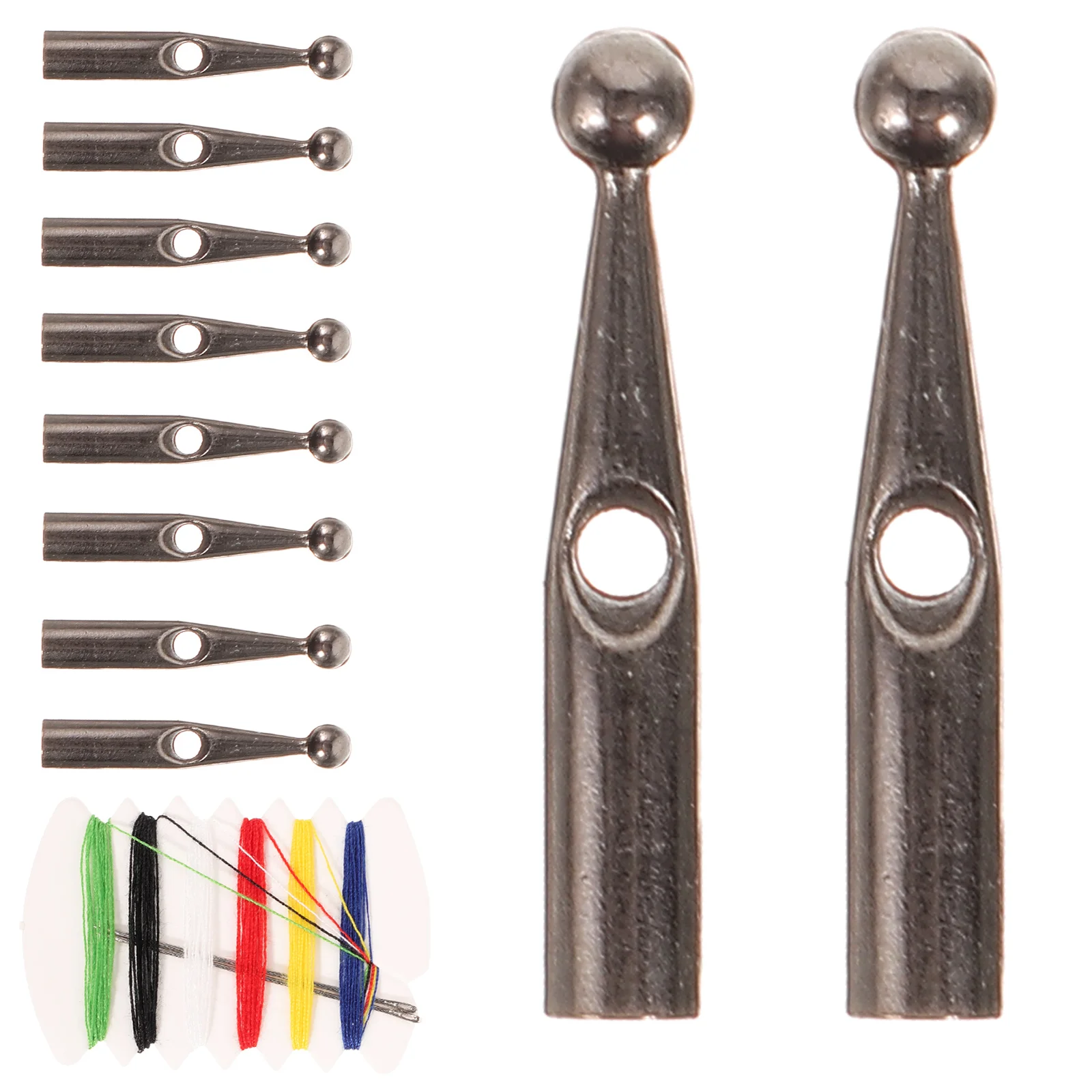 

10 Pcs Folding Umbrella Tail Beads Long Handle Repair Parts Accessories Foldable Aluminum Alloy Replacement