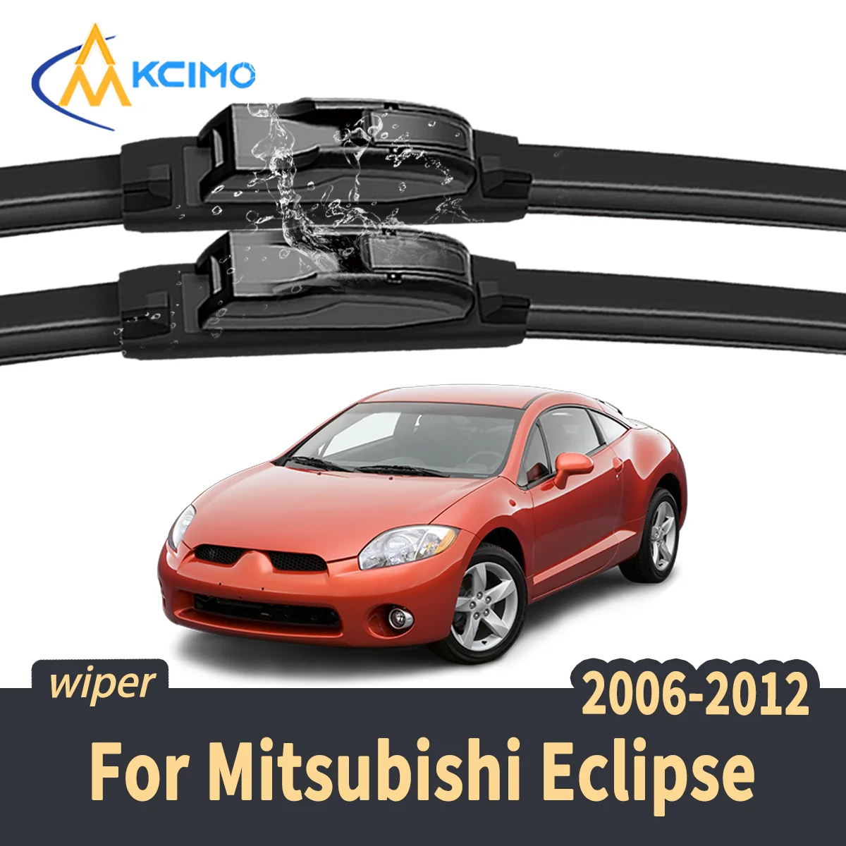 

For Mitsubishi Eclipse DK2A/DK4A 2006-2012 Windshield Wiper Blades Silent Natural Rubber Car Front Window Replacement Parts