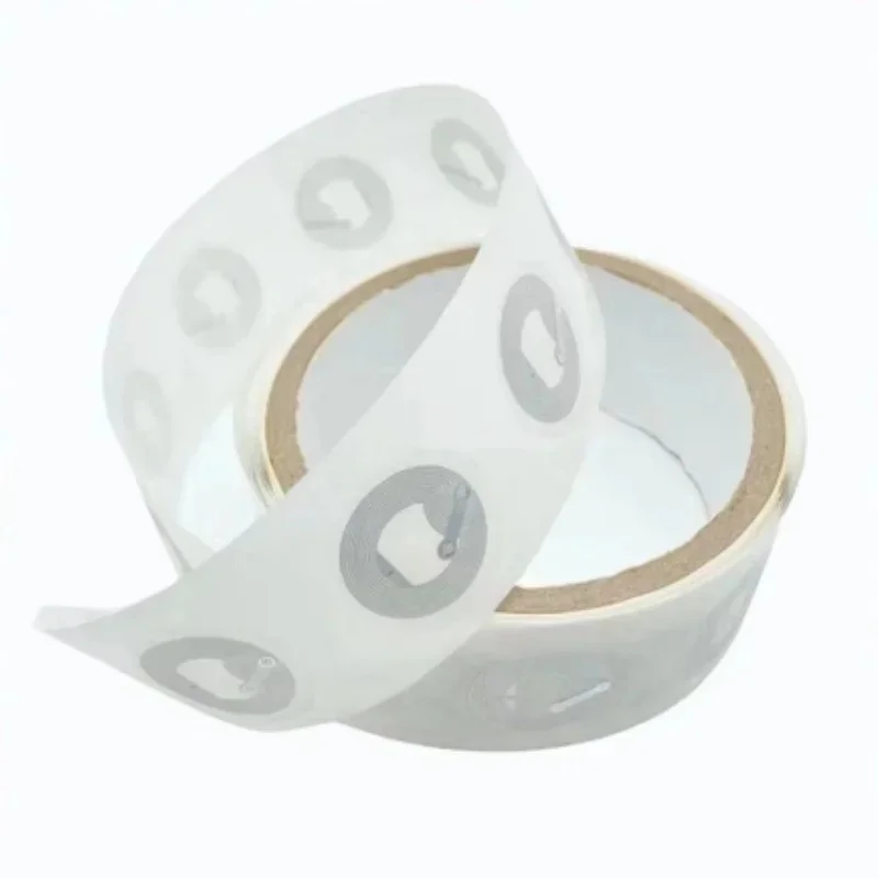 NTAG213 Clear NFC Stickers 100Pcs Adhesive Rewritable High Capacity Tags for NFC Enabled Smart Phones & Devices