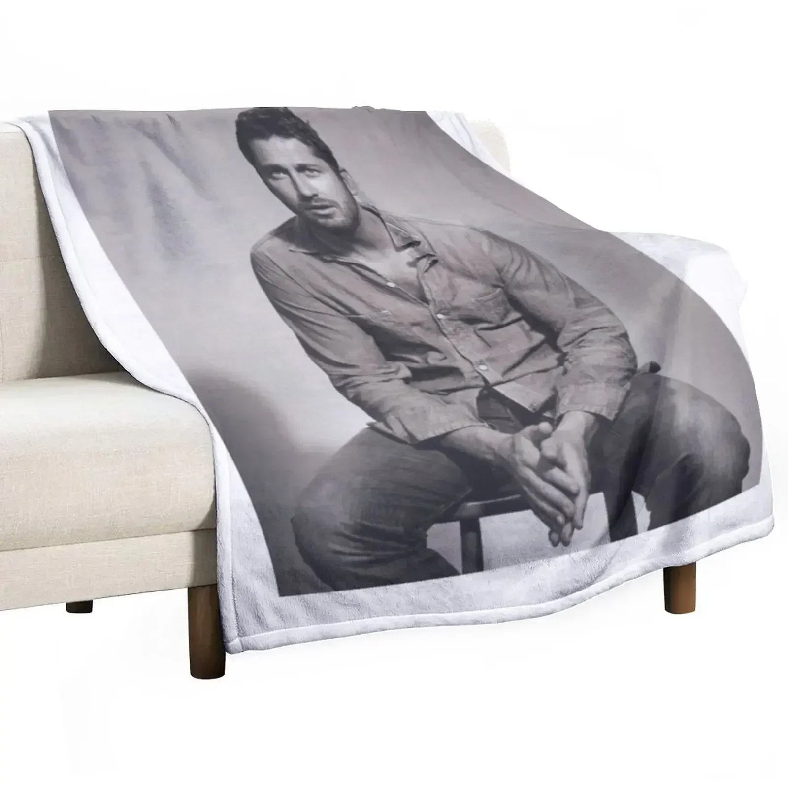 

Gerard-Butler Throw Blanket Foldable Soft Warm Blanket for Outdoor Use