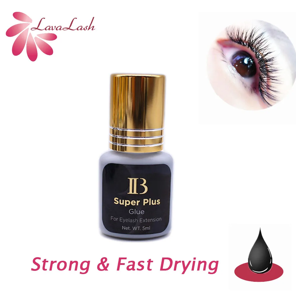 5ml Original Korea Eyelash Extensions Glue Gold Cap IB Super Plus Lash Glue 1-2S Dry Fast Long Duration Wholesale