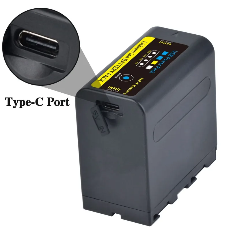 9600mAh NP-F970 NPF970 NP-F980 NPF960 Battery Power Bank for Sony DCR-VX2100 DSR-PD170 DSR-PD150 FDR-AX1 HDR-AX2000 HVR-HD1000U