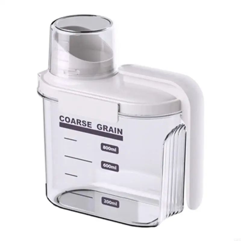 Tiny Viewable Kitchen Canister For Oats Dog Biscuits Easy To Carry X3UC