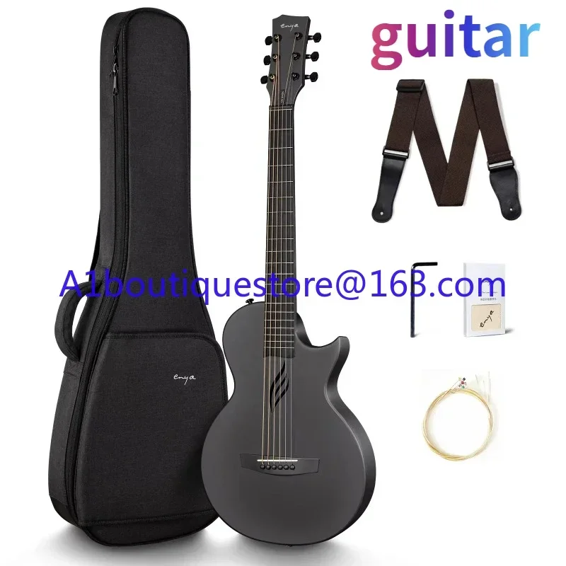 35 Inch Original Version Guitar Portable Carbon Fiber Acoustic Electric Travel Case and Charging Cable Folk Guitar