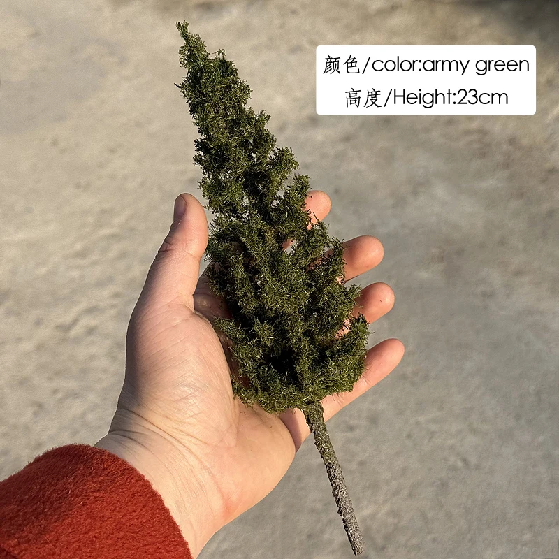 Wholesale Miniature Pine Tree Model Mountain Wilderness Natural/war Landscape Model 10-28cm Scale Train Railway Scenery Material
