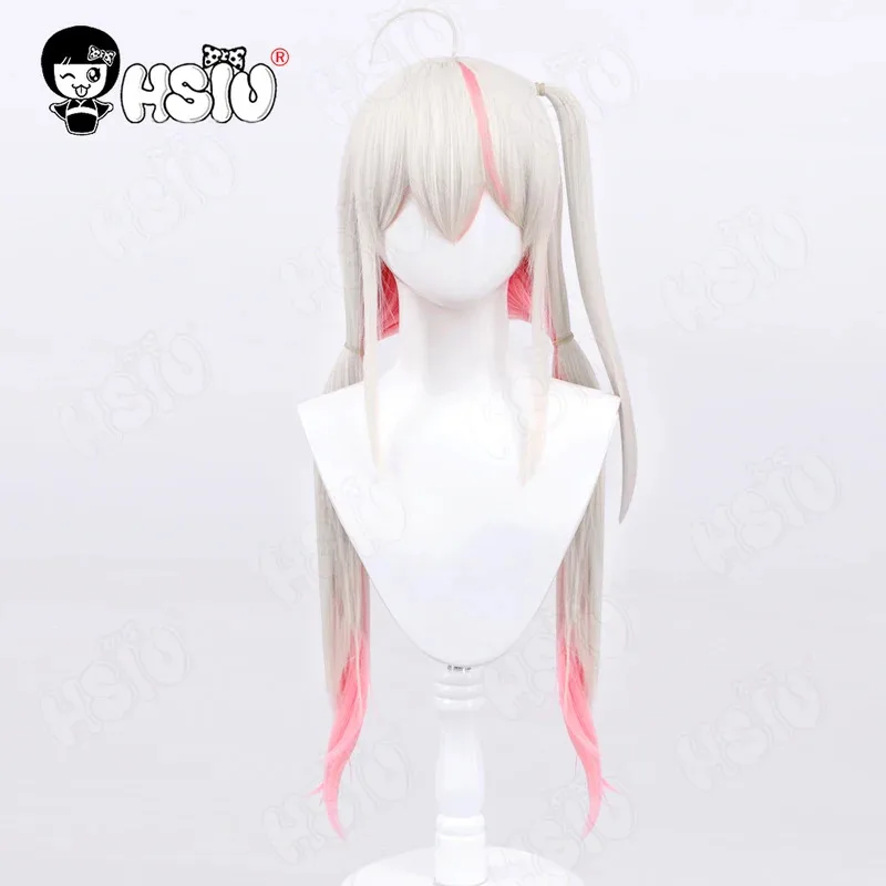 Diosa de la victoria NIKKE Cosplay Jackal Cosplay peluca HSIU 75CM beige degradado rosa pelo largo peluca sintética peluca Jackal
