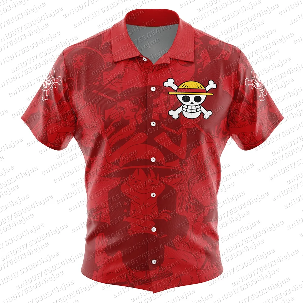 2026 Button Up Hawaiian Shirt Fashion Trend Breathable Loose Versatile Casual Sports Summer Men Shirt