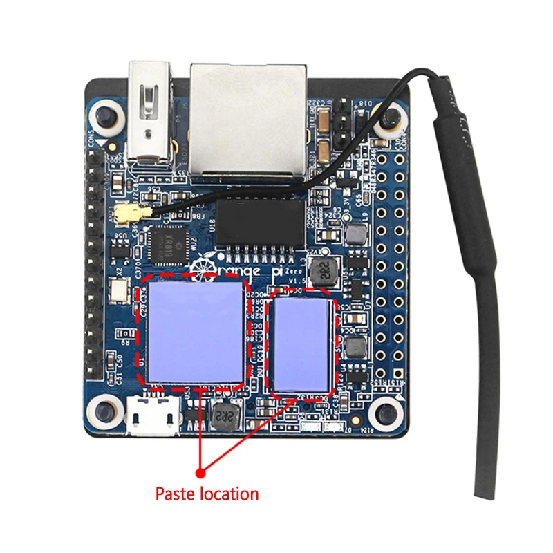 for Orange Pi Zero/2 Fan ABS Case with Thermal Adhesive Pad Screw Heatsink Simple Removable Top Cover for Pi Zero
