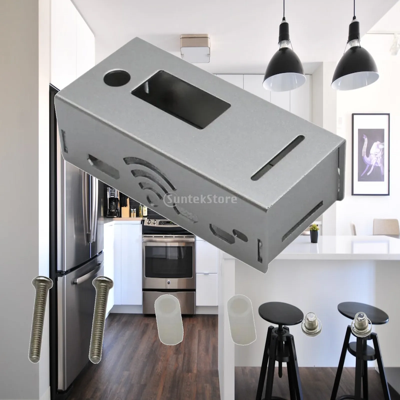 Expansion Board Case Shell Easy to Install Sturdy 7.3x3.3x2.3cm for Mmdvm with Screw Aluminum Alloy Enclosure
