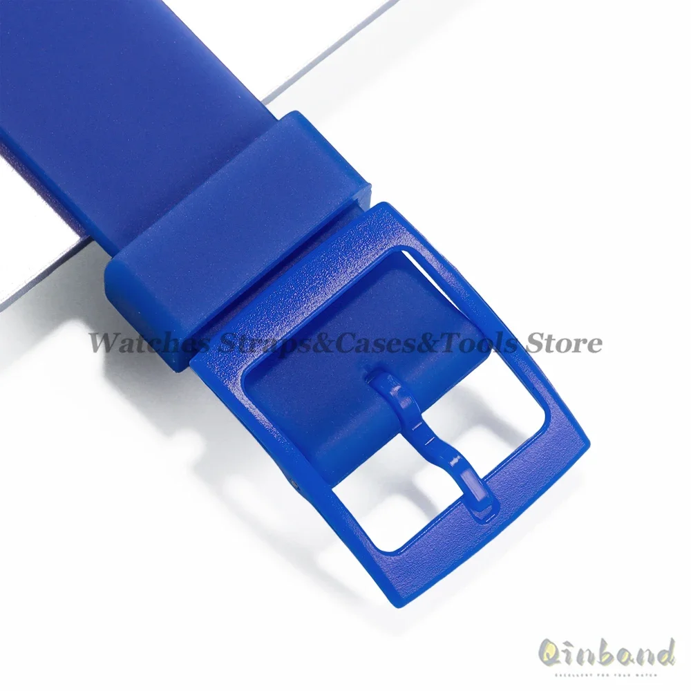 16mm 17mm 19mm 20mm 부드러운 실리콘 시계 팔찌 고무 다채로운 시계 밴드 Swatch 손목 밴드 교체 액세서리 withTool