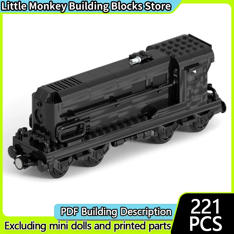 

City Car Model MOC Building Bricks Rail H-10-44 Diesel Locomotive Modular Technology Children Holiday Gifts Assemble Toys Suit