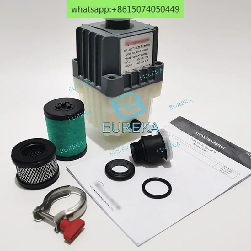 Filtro de niebla EMF10 Original, filtro de escape, filtro de niebla de aceite, filtro de aire, puertos KF25 NW25, para bombas de vacío RV3, RV5, RV8, A46226000