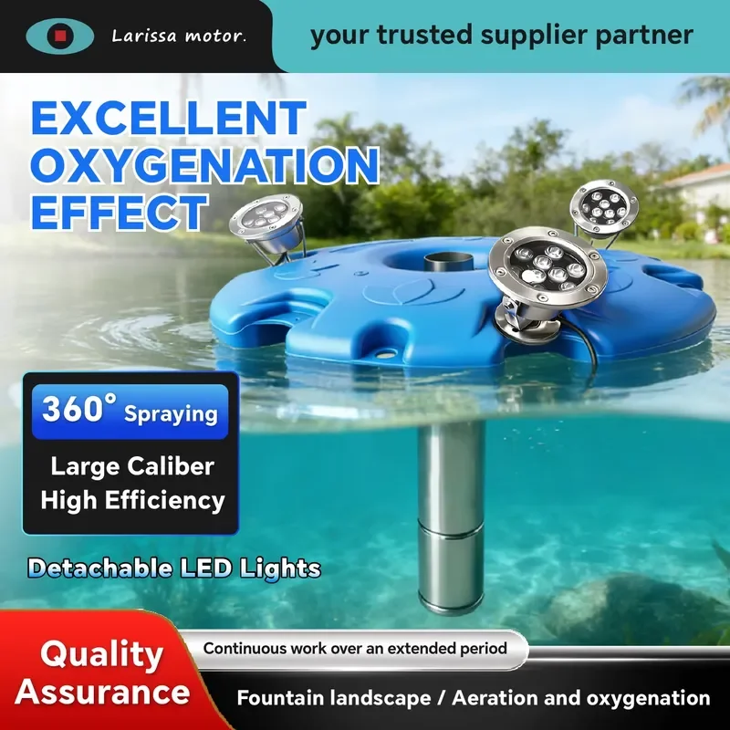 Solar Floating Pond Fountain with LED Light Outdoor Garden Water Feature Pump Decorative Backyard Waterfall Kit for Fish Tank