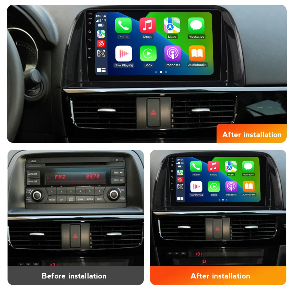 Android 14 Car Radio Carplay GPS MP5 Player For Mazda CX5 CX-5 CX 5 2012-2015 Car Multimedia Player Intelligent car audio system