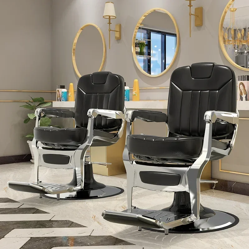 Q-3  High-end Hair Salon Special Hair Salon Chair Retro Reclining Trim Barber Chair Men's Hair Chair