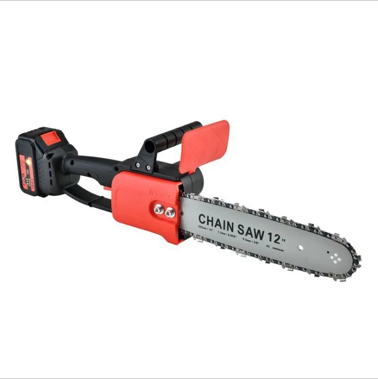 

12 in Electric Cordless Chainsaw High-power Household Hand-held Electric Lithium Chainsaw Power Tools chain saw