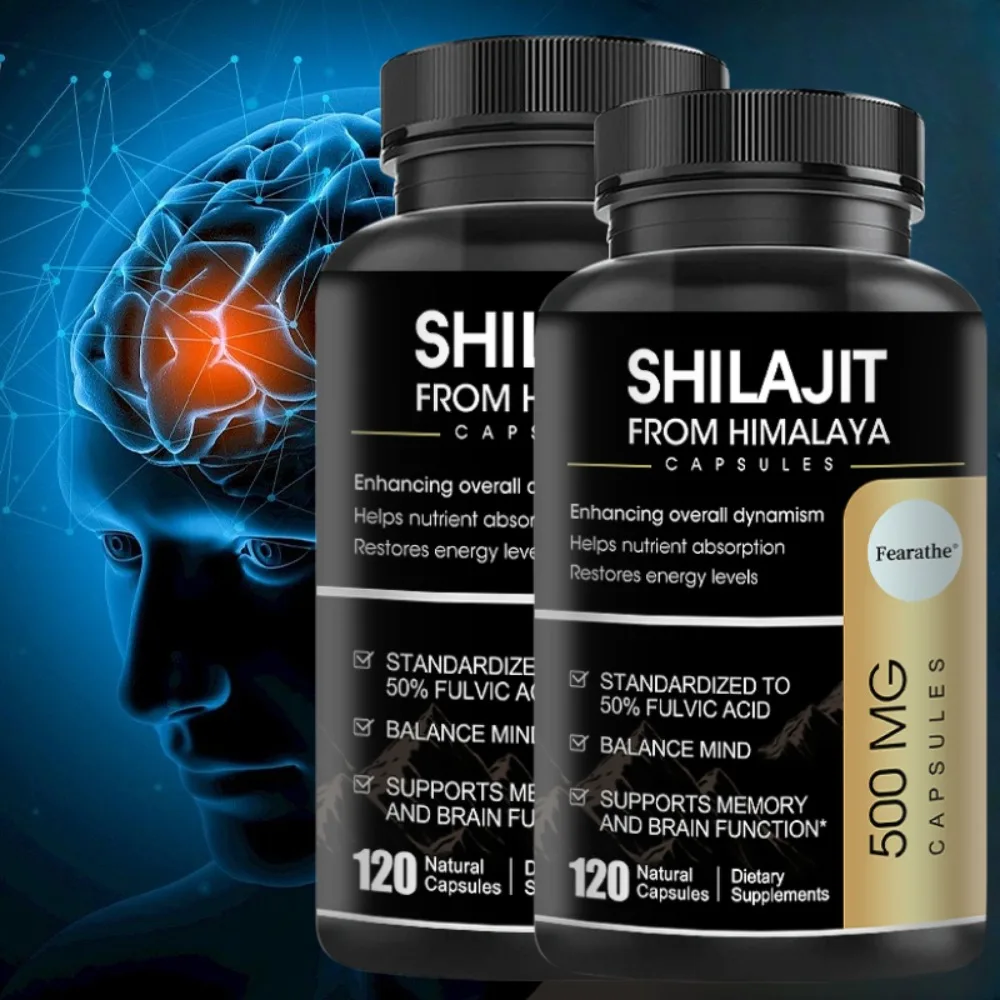Shilajit & Ginseng Supplement - Increase Strength, Endurance, Energy, Muscle Growth, and Regulate Brain Activity