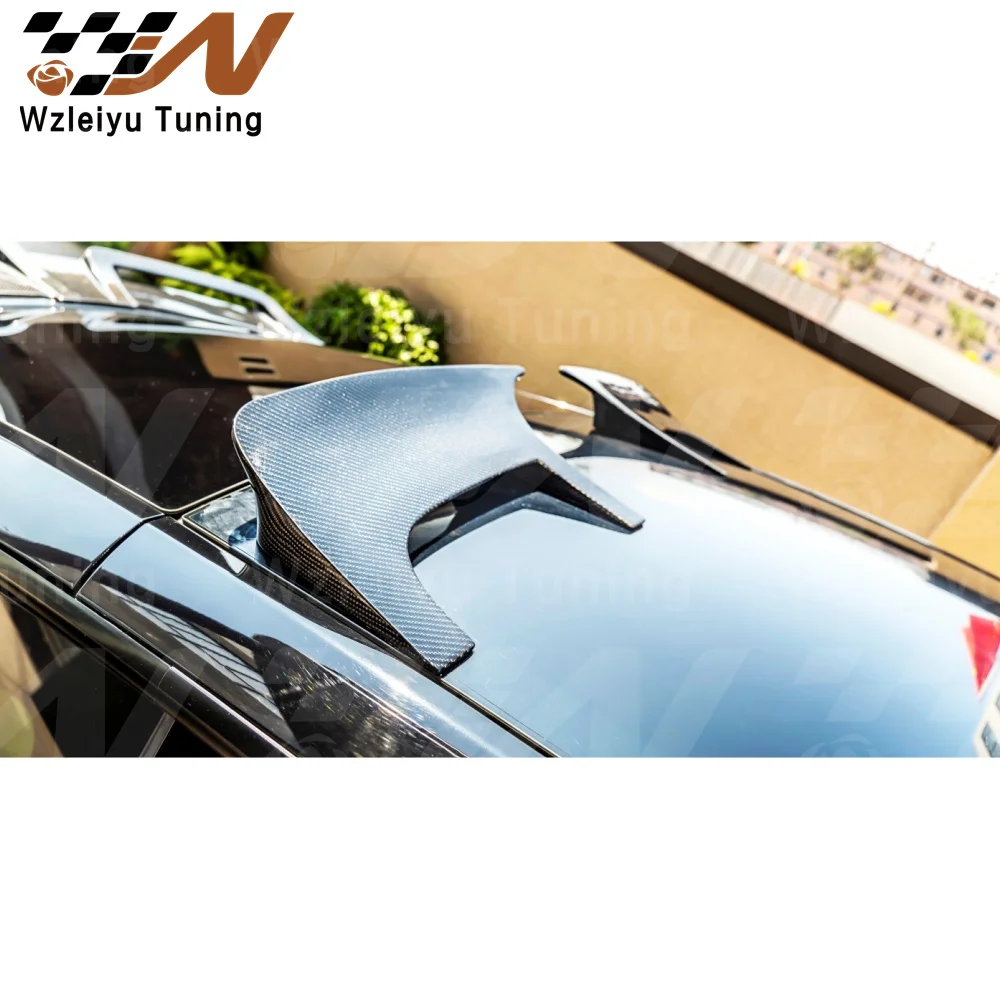 New Style Carbon Fiber Rear Roof Wing Trim Vents Decoration Fit For Tesla Model Y High Quality Fitment