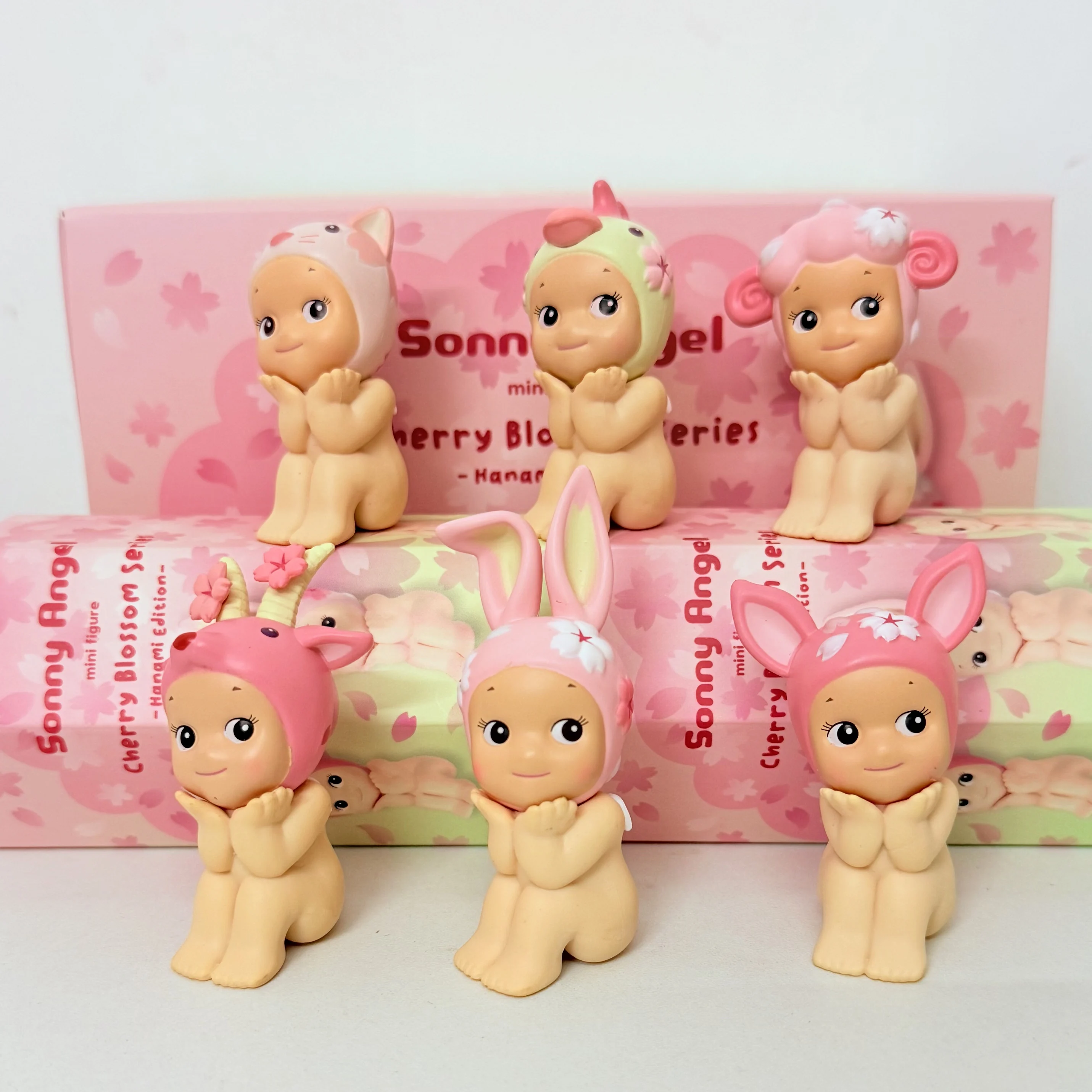 

6pcs/set Top Quality Sonny Angel Cherry Blossom Hanami edition Series Figures toys for Birthday Gift