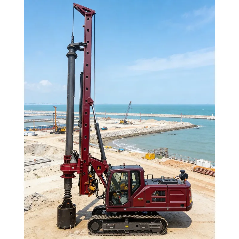 Fully Automatic Water Well Drilling Rig Crawler Track Type Rotary Piling Machine 60M Borehole Depth Hydraulic Power System