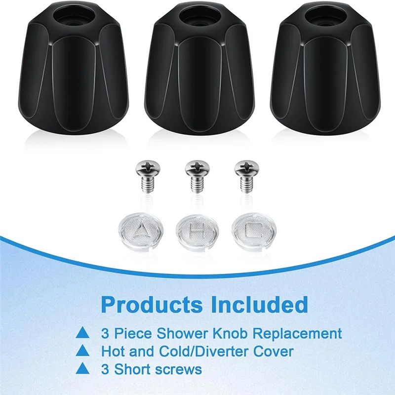 GYTB-Metal 3 قطع استبدال مقبض الدش الأسود، لسعر Pfister Verve ومقبض صنبور حوض الاستحمام/الدش #3