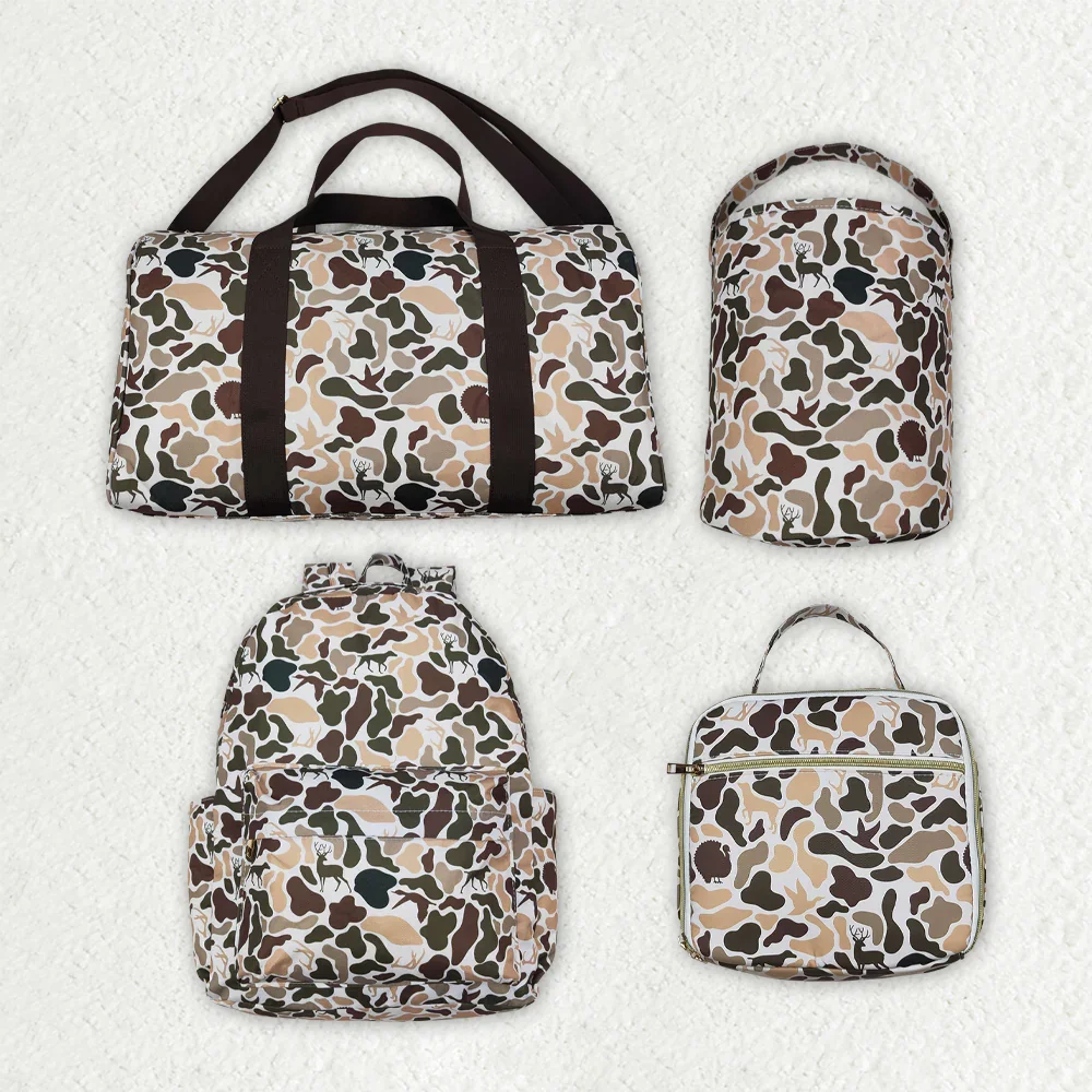 

BA0287 Wholesale boys Boutique new arrival gym bags Duck and puppy camouflage gym bag Fashionable large-capacity backpacks